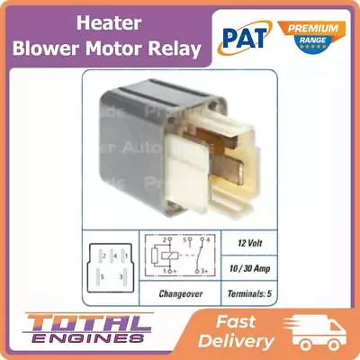 PAT Premium Heater Blower Motor Relay Fits Holden Nova LF/LG 1.6L 4Cyl 4A-FE • $36.44