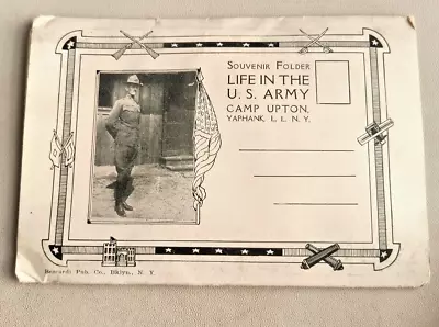 Vintage WW1 1918 Camp Upton Long Island NY New York Postcard Folder 20 Views • $18.99