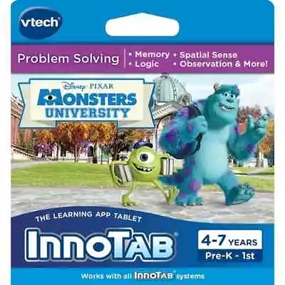 Monsters University VTech Innotab Max Learning Tablet App Cartridge Game NEW • £7.29