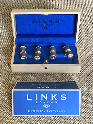 Links Of London Hallmarked Solid Silver 925 Cufflinks With Lilac ￼thread & Box. • £44.99