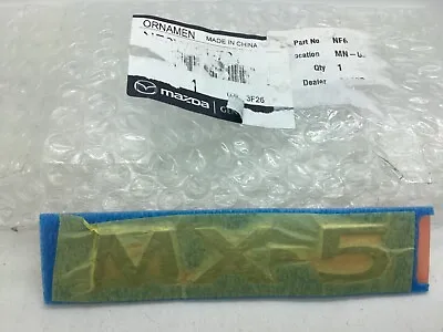 Mazda MX-5 MK4.5 2019+ Rear Boot Lid Bumper Badge Chrome Name MX5 Emblem Genuine • £20.39