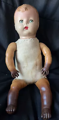 1940s Magic Skin Doll Vintage Antique With Moving Eyes. • $89.99