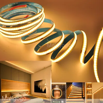 COB LED Strip Light High Density 1-10M 12V Flexible LED Strip Warm White 3000K • $49.74