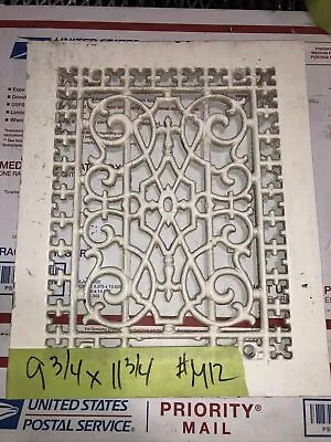 Vintage Antique Cast Iron Heat Vent Grate Wall Register  13 3/4 X 10 5/8 #m10 • $59.99