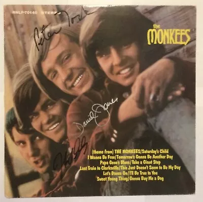 THE MONKEES Signed Debut LP (Rhino Reissue) Micky Davy Peter • $299.99