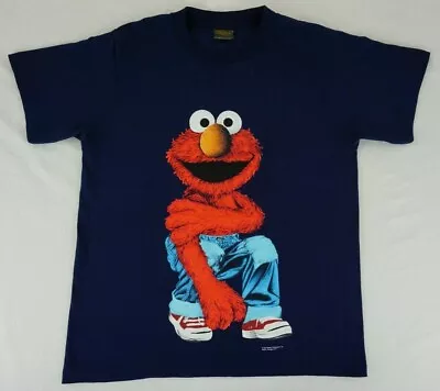 Vintage 90's Changes Elmo In Jeans Shirt Tagged Large Sesame Street Fashion • $59.50