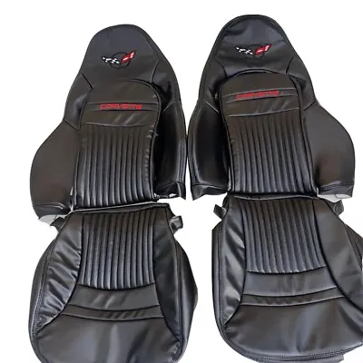 Chevy Corvette C5 Sports Seat Covers In Full Black Color (1997-2004) • $275