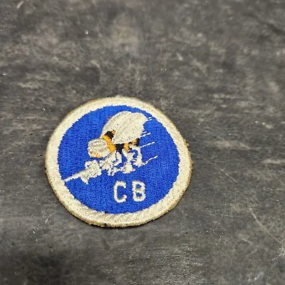 Vintage Military Patch Navy Seabees Sea Bees CB Oval Variant Rope Border • $33