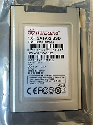 Transcend 16GB 1.8  Internal Solid State Drive TS16GSSD18S-M • £3.50