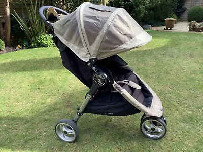 City Mini Baby Jogger Childs Pushchair Black Beige Vgc • £75