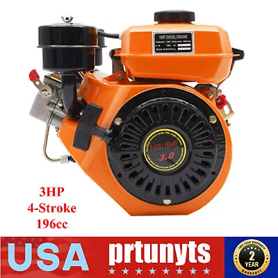 3HP 4-Stroke 196CC Durable Diesel Engine Air-Cooled Single Cylinder Machinery • $197.60