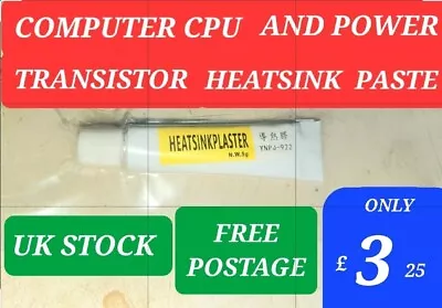 THERMAL HEATSINK PASTE For CPU CCU  COMPUTER & POWER TRANSISTORS 5g TUBE • £3.25