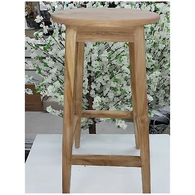 Counter Height Bar Stools Vintage Wooden Stool High Rustic Primitive Bar Stool • $285.99