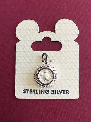 Sterling Silver Mickey Mouse Charm W CZ Accents.  Disney 925.  Wt 4.5 Grams • $12.95