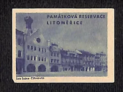 Vintage Matchbox Label Czech Litoměřice Monument Reserve C1955-65 • $7.99