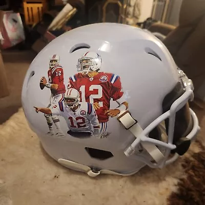 Tom Brady New England Patriots Full Size Authentic On-Field Helmet With Art Work • $160