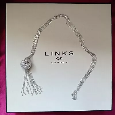 Links Of London New Silver Large Effervescence Bubble Tassel Necklace Free Post • £149.99