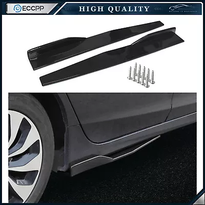 2PCS 74.5cm Black Side Skirts Rocker Splitters Diffuser Winglet Wings Brand New • $27.09