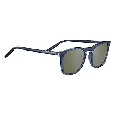 Serengeti DELIO Polarized Square Sunglasses Shiny Dark Blue Medium • $114