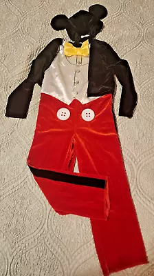 Mickey Mouse Deluxe Child Costume Toddlers Red Tuxedo Pants Black Vest Ears • $8.99