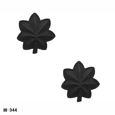 PAIR Lt Colonel Pins ~ O-5 Black Subdued ~ Oak Leaves Rank ~ NIP NOS 1969 USA • $6.75