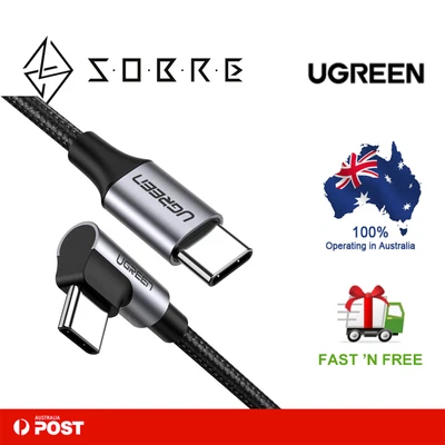 $19.95 • Buy UGREEN USB C To USB C Cable Right Angle 90 Degree Type C 60W PD Fast Charge 6ft