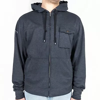 Mission Workshop Grandmaster Midweight Zip Up Hoodie Grey Cotton/Tencel. Sz XL. • $99.95