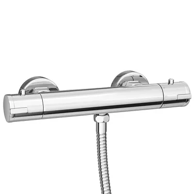 £24.99 • Buy Thermostatic Shower Bar Mixer Valve Tap Chrome Bathroom Twin Bottom 1/2  Outlet