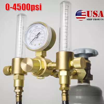 Dual Output Argon Regulator Mig Tig Flow CO2 Flow Meter Regulator Gauge USA • $39