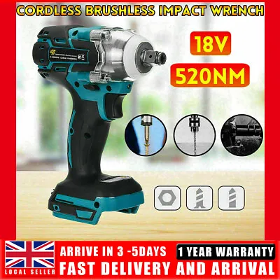 Torque Impact Wrench Brushless Cordless Replacement For Makita DTW285Z 2021 • £23.99