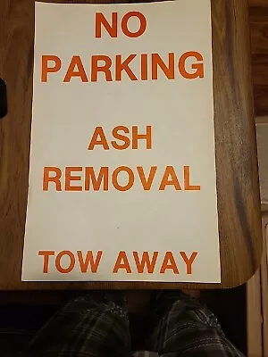 NOS MT ST HELENS VOLCANO Sign Poster NO PARKING ASH REMOVAL TOW AWAY Eruption • $25.95