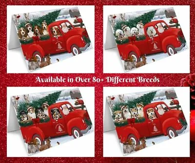 Christmas Santa Express Delivery Red Truck Greeting Cards Dogs Cats Pet Cards • $43.99