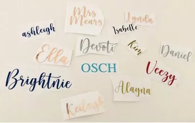 Personalised Name Stickers Vinyl Decal Custom Sticker Name Label Signs Christmas • $3.50