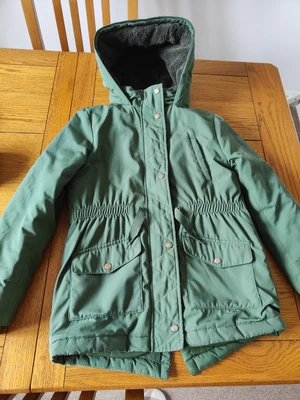 £9 • Buy M&S Boys Winter Warm Lined Hooded Padded Parka Coat Age 9-10 Years Dark Green 