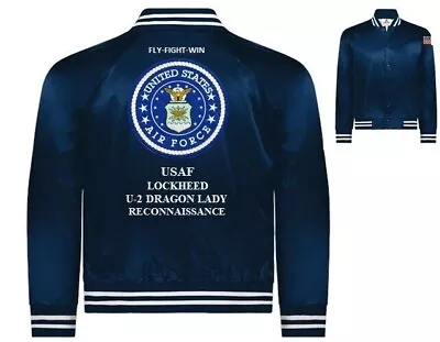 Lockheed U-2 Dragon Lady*reconnaissance*usaf*embroidered Satin Jacket(back Only) • $179.95