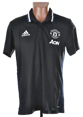 Manchester United 2016/2017 Football Polo Shirt Jersey Adidas Size L Adult • $26.99