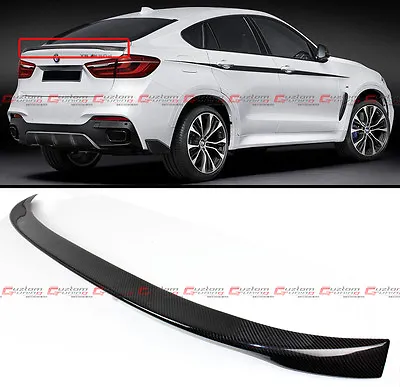 For 2015-19 BMW F16 X6 F86 X6M Carbon Fiber Performance Style Trunk Spoiler Wing • $138.99