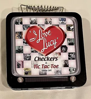 USAopoly I Love Lucy Checkers & Tic Tac Toe Game Set In Tin Box New Sealed • $19.50