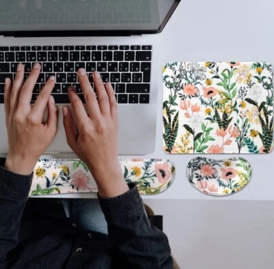 £9.90 • Buy Keyboard Wrist Rest Mouse Mat With Support Rest Non-Slip Rubber Base Memory Foam