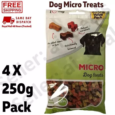 4 X Pet Micro Dog Treats Training | Natural Ingredients High In Protein 76407 • £12.99