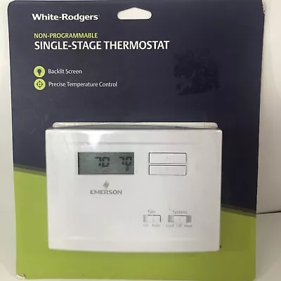 White Rodgers Emerson NP110 White Heating/Cooling Single Stage Thermostat New! • $30