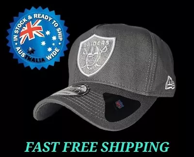 Oakland Las Vegas Raiders Nfl New Era 9forty Grey Snapback Cap Hat La Ny Nba • $36.95