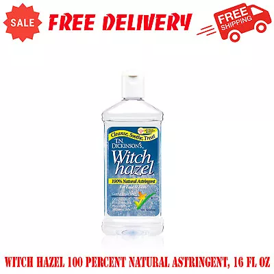 $12.95 • Buy Witch Hazel 100 Percent Natural Astringent For Face And Body, 16 Fl Oz. Bottle