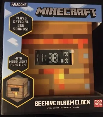 Minecraft Beehive Alarm Clock Digital Clock Paladone Gaming Gift Kids Room • £16.50