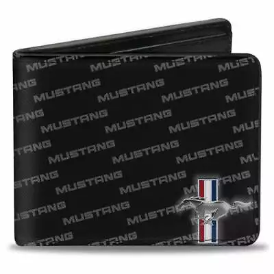 Buckle Down Ford Mustang Bars CORNER With Text Vegan Leather Wallet • $16.49