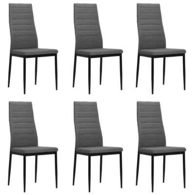 $351.95 • Buy Fabric Dining Chairs Set Of 6 Contemporary Steel Frame Elegant Home Side Chair