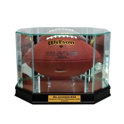 New Bo Jackson Auburn LA Raiders Glass And Mirror Football Display Case UV • $102.05