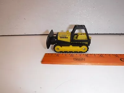 Vintage 1994 Yellow Black Tonka Corp Bulldozer Diecast 3 Inch • $5