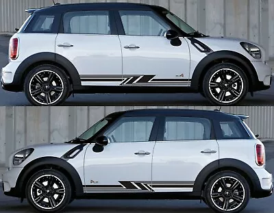 2X Side Lower Door Stripes Sticker Graphics Decal For Mini Cooper S R56 F56 F55 • $34.70