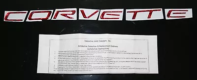1997-2004 C5 Chevrolet Corvette Front Emblem Letters Brake Light Red • $60